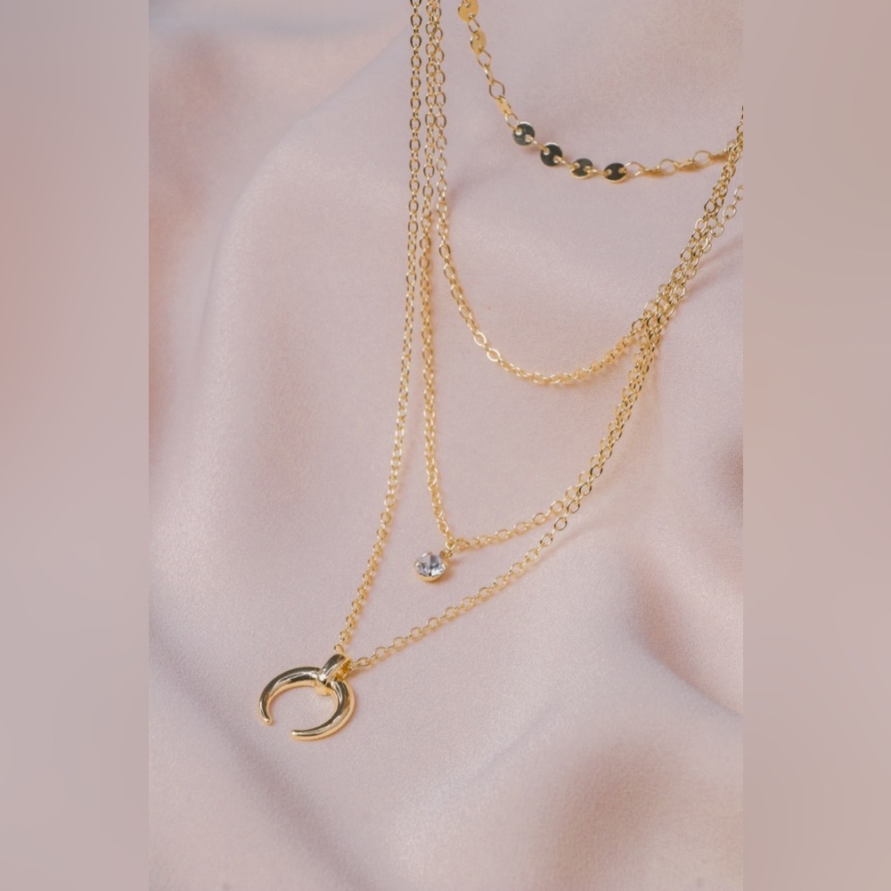 18k Gold Plated Multi Layer Necklace Boho Style Chain | Stainless Steel